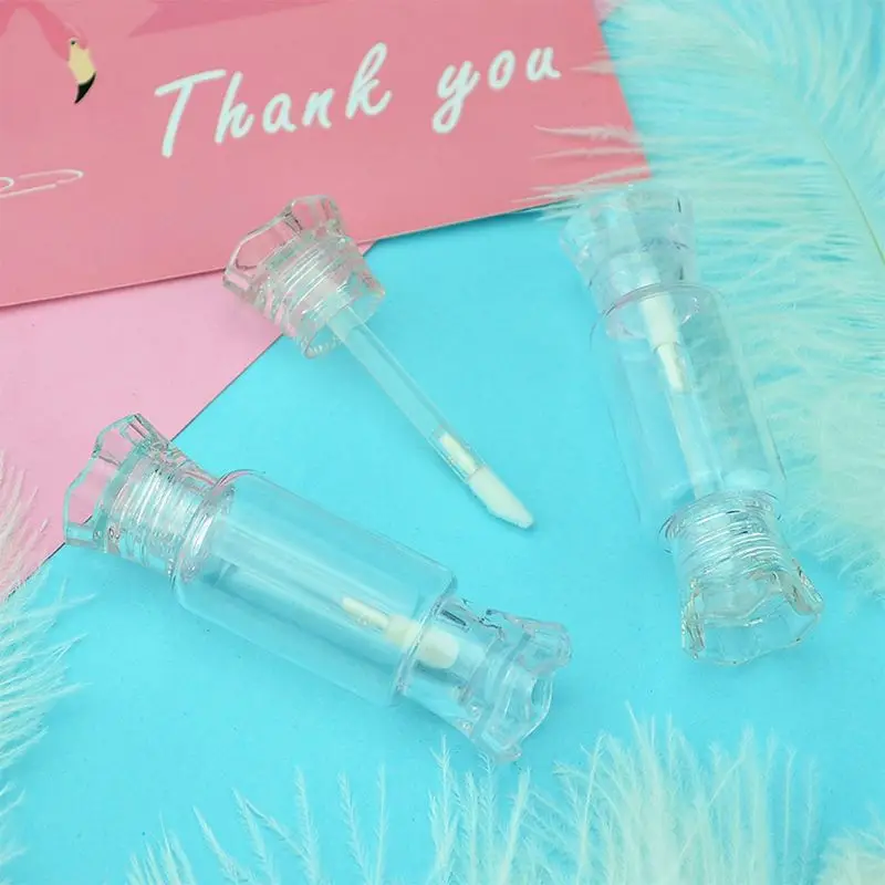 Милый пустой прозрачный контейнер для блеска губ в форме конфет портативный DIY