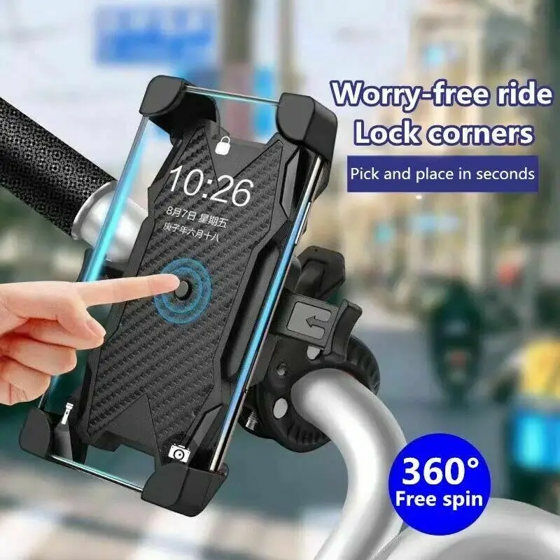 

Anti-Shake Motorcycle Mount Holder Handlebar Smart Phone GPS Navigation Clamp Bike Bracket Suitable For GPS Mobile Phone MP4
