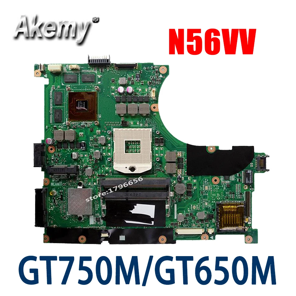 

Amazoon N56VV Laptop motherboard for ASUS N56VZ N56VV N56VB Test original mainboard GT750M/GT650M-2G Support i3 i5 i7