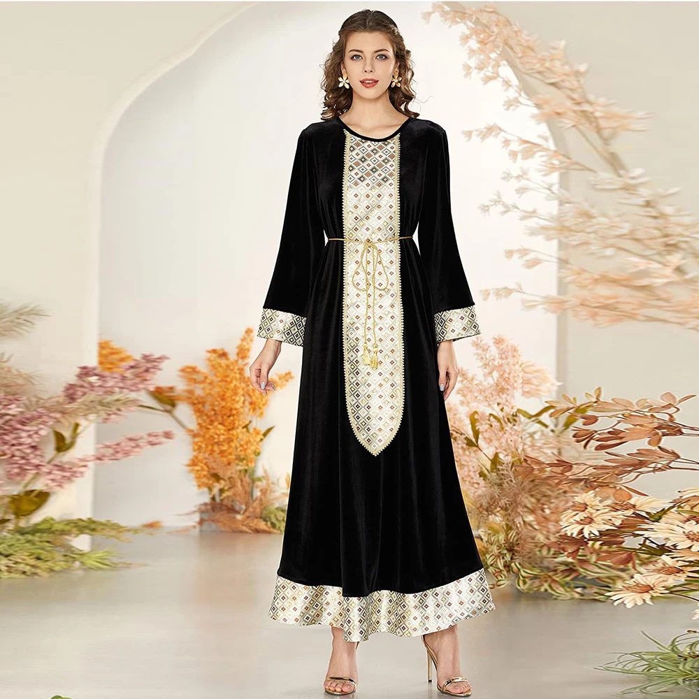 Abaya Дубай длинное женское платье турецкий мусульманский хиджаб кафтан