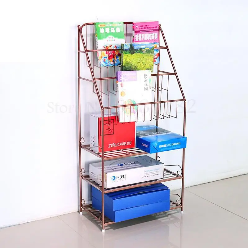 Железная книжная полка для журналов хранения газет в стиле ретро детских