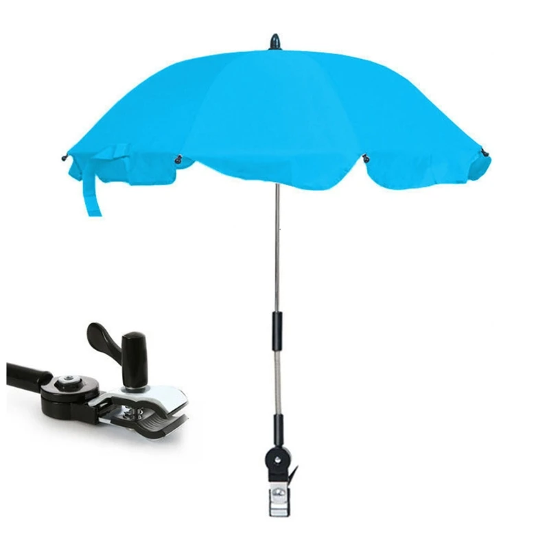 

Baby Stroller Umbrella UV Sun Rain Protection Umbrella 360 Degrees Adjustable Sunshade Sun Visor Canopy Cover f