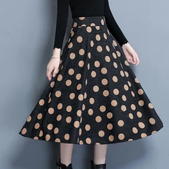 2019 юбка макси эластичная высокая талия осень зима клетчатые юбки длинные