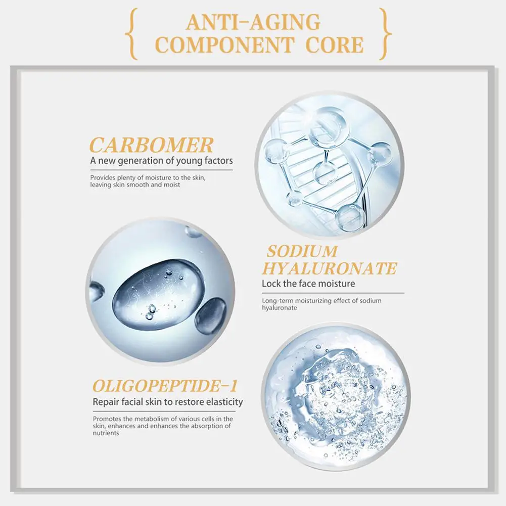 Яркий гламурный олигопептид дрожжи против морщин сыворотка анти-старение