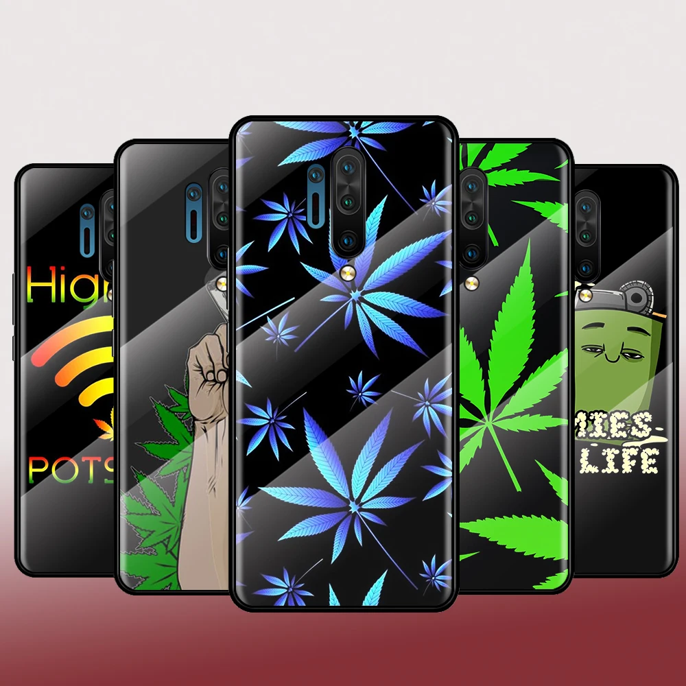 tempered glass hot new shell luxury cover abstractionism art high weed for oneplus 7 7t 8 z 8 8t 9 9r nord pro 5g phone case free global shipping