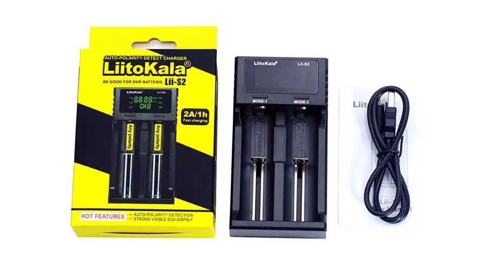 Liitokala Lii-402 Lii-202 100 18650 зарядное устройство 1,2 в 3,7 в 3,2 в 3,85 В AA/AAA 26650 10440 16340 NiMH литиевая батарея умное зарядное устройство - Цвет: Lii-S2 charger