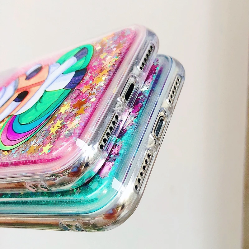 Чехол для iPhone 7, чехол для iPhone X, 5, 5S, se, 6, 6 S, 7, 8 Plus, чехол, милый Единорог, жидкий зыбучий песок, чехол для телефона