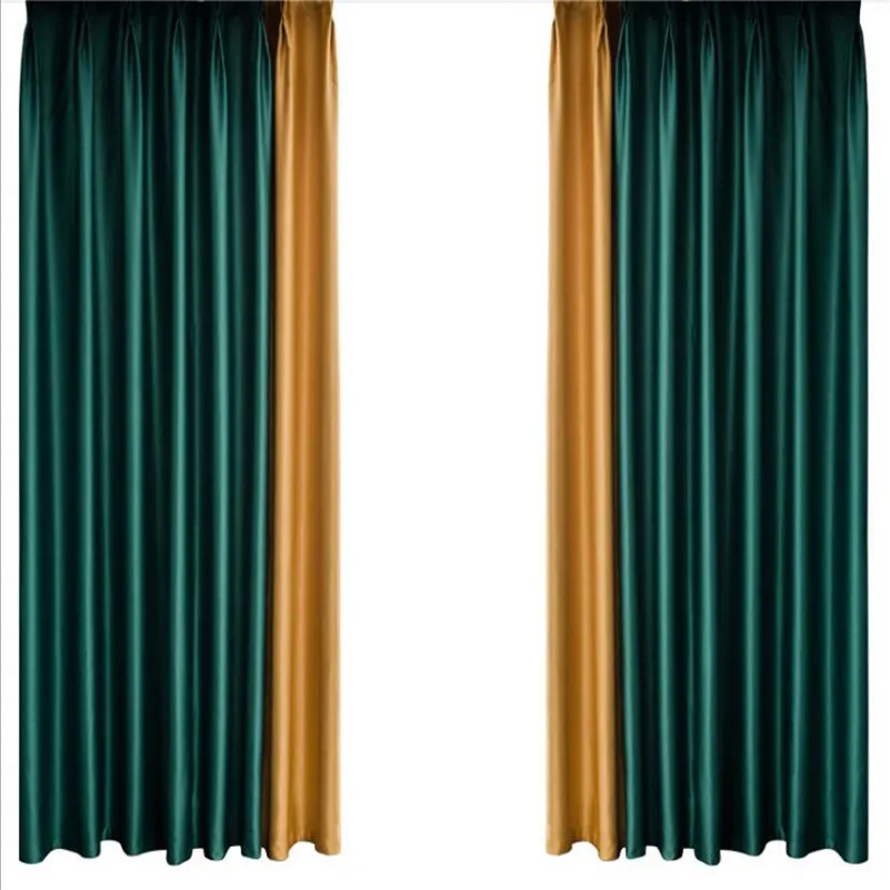 Занавески из плотного шелка и хлопка простые современные занавески с