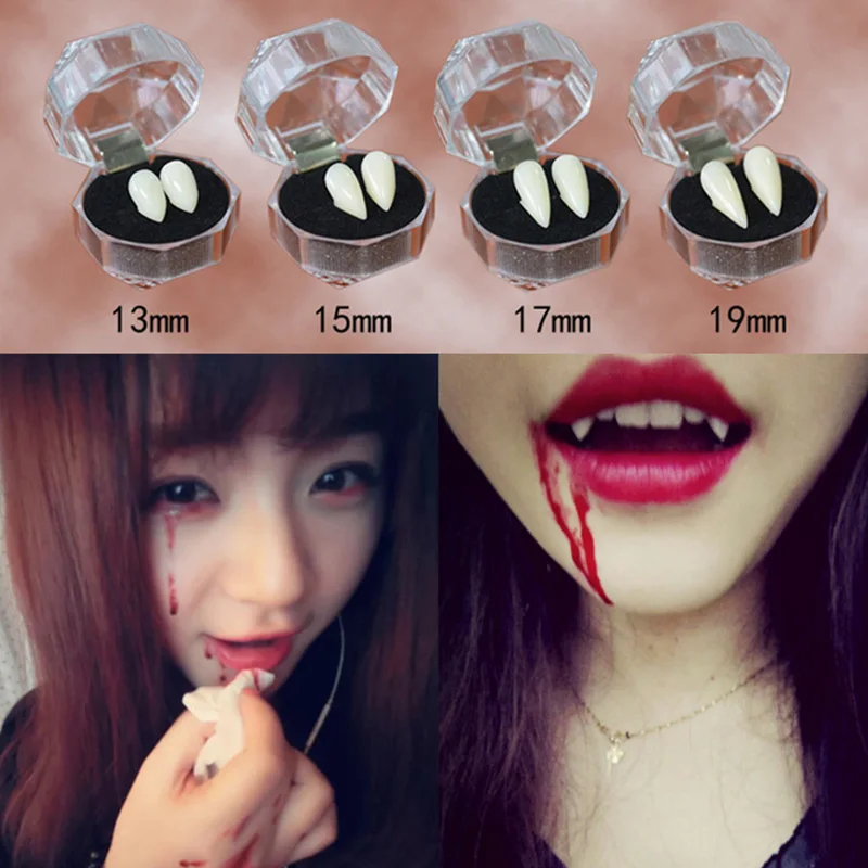 Зубы вампира клыки зубных протезов реквизит Хеллоуин костюм вечерние свадебные