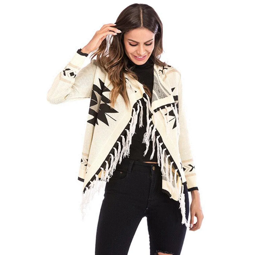 Женский трикотажный кардиган Joineles Повседневный Кардиган с отложным воротником и