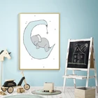 Декоративная картина на холсте, с изображением слона, для детской комнаты