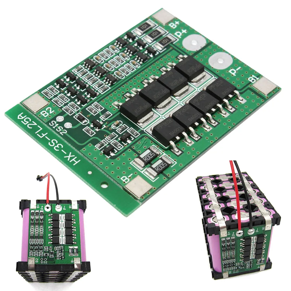 

3S 25A Lithium Battery Protection Board With Balance Enhance Version 18650 Lithium Battery Charger PCB BMS Protection Board