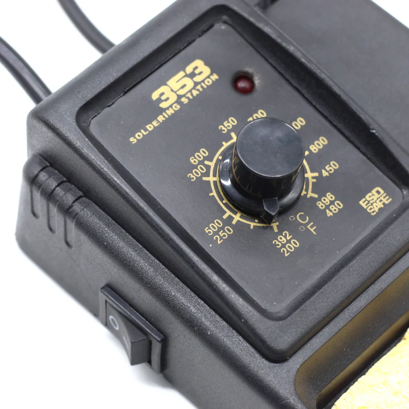 Adjustable Temperature Electric Soldering Iron 220V Welding Solder Rework Station Stand Holder with Welding Cleaning Sponge Pad