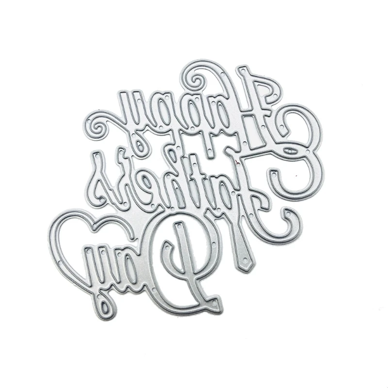 

Happy Father's Day Metal Cutting Dies Stencil Scrapbooking DIY Album Stamp Paper Card Mold Embossing Decoration Craft