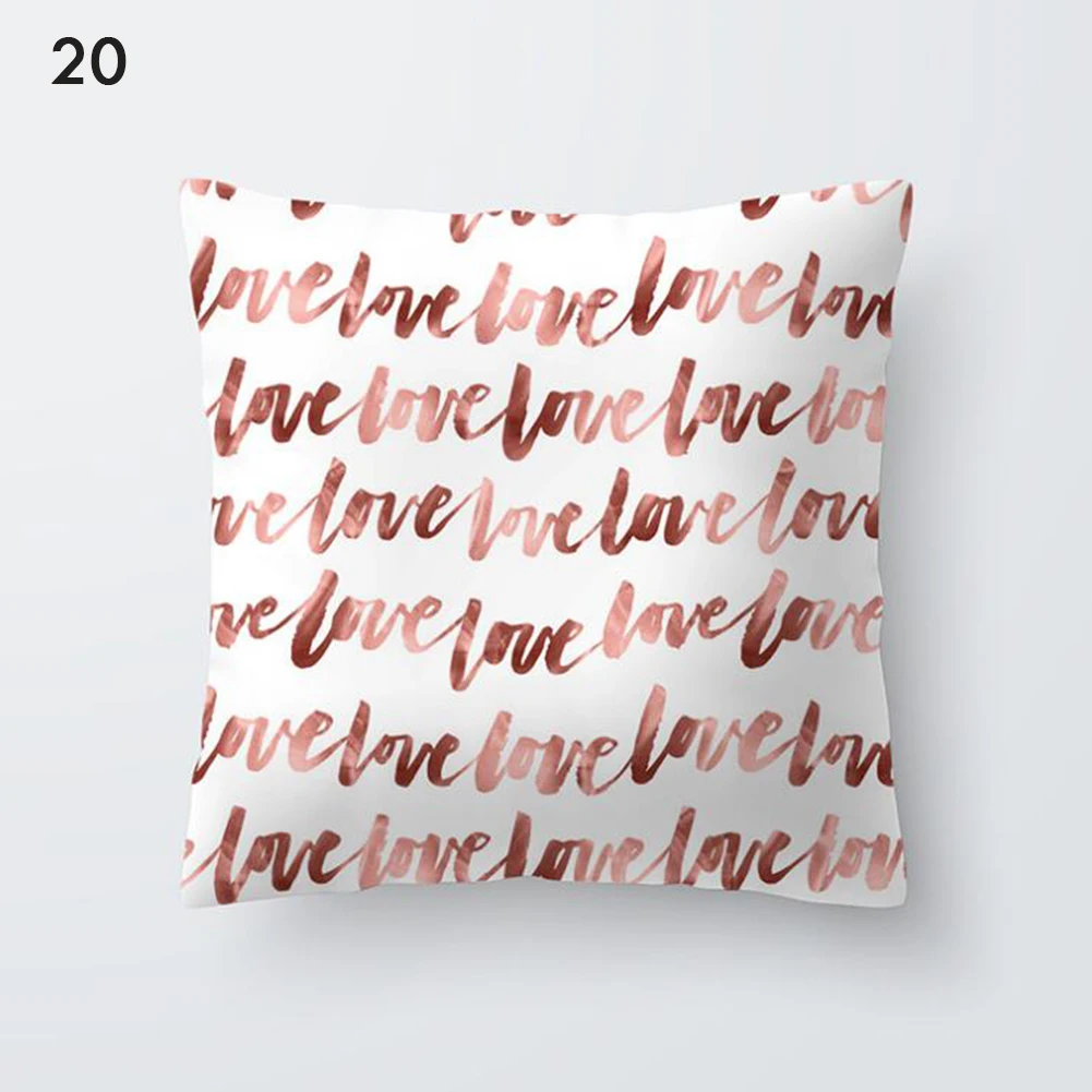 Наволочка для подушки розовая наволочка с изображением перьев декоративная