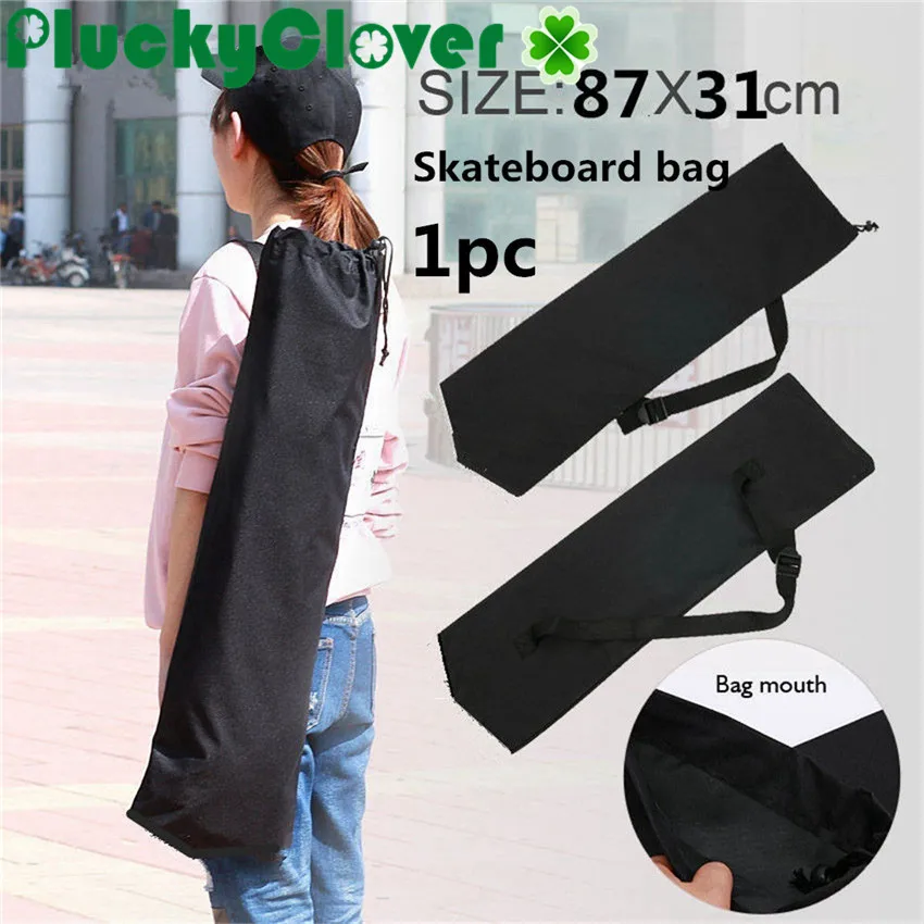 1pc Black Skateboard Bag 87x31cm Single Shoulder Bag Double 