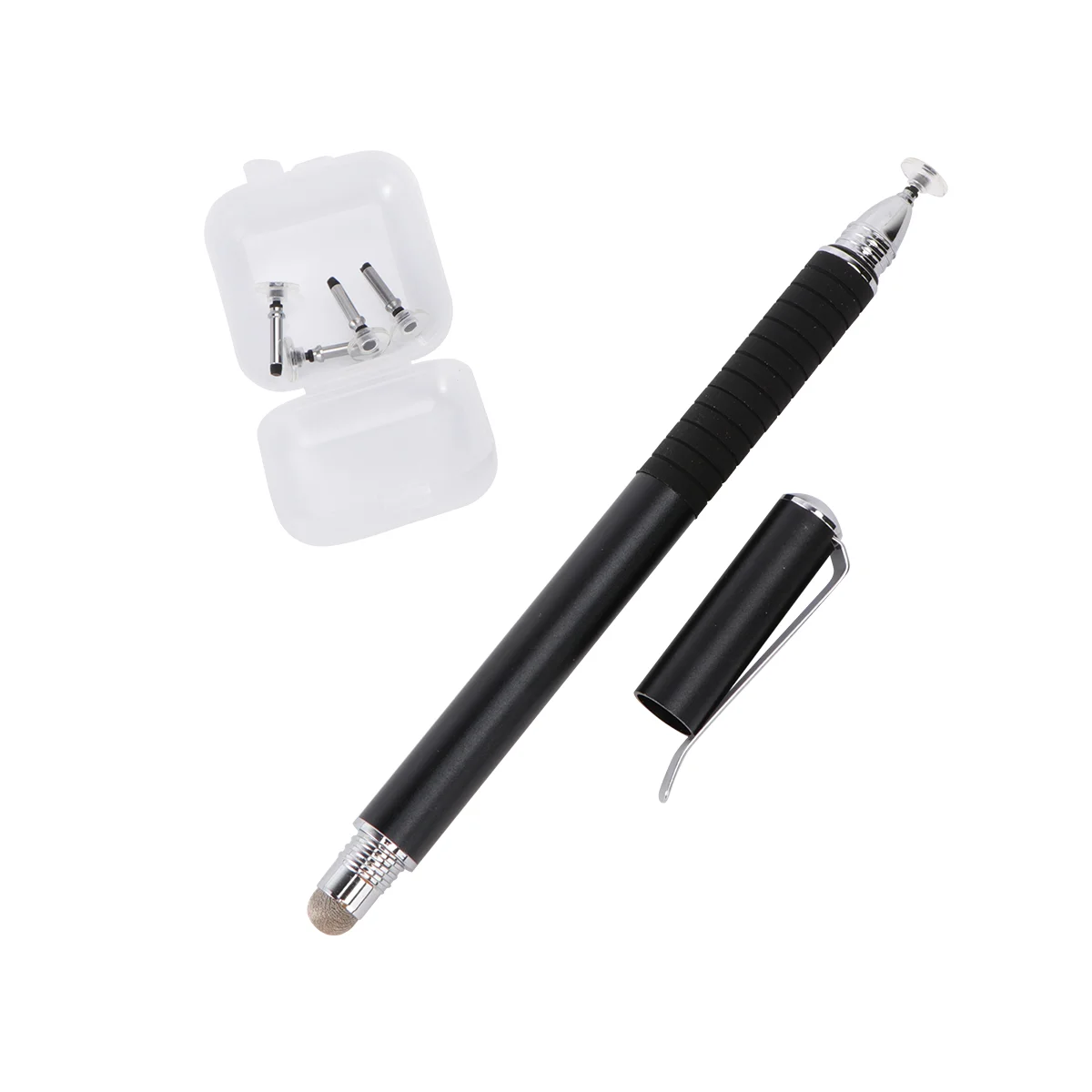 

5pcs 2-in-1 Capacitive Stylus Set with Replacement Tips Double-End Touch Pen Handwriting Capacitive Pens Black