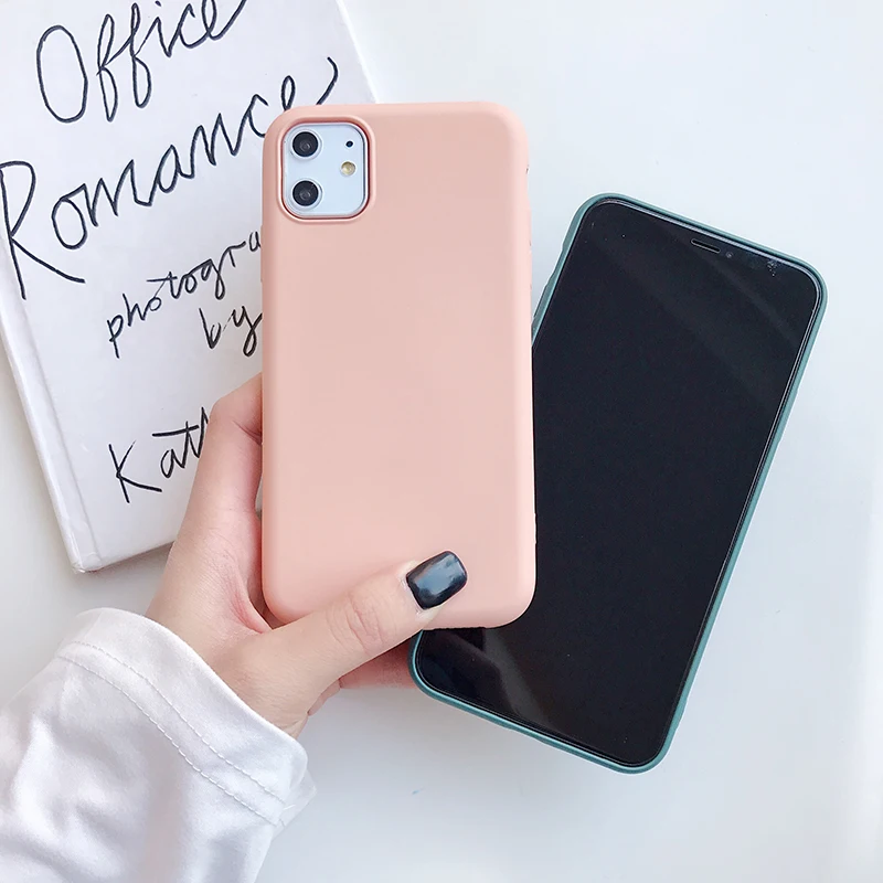 Роскошный ТПУ цветной чехол для телефона для iPhone 11 Pro 8 Plus 7 6 6S X XS Max XR противоударный матовый Мягкий силиконовый чехол-накладка