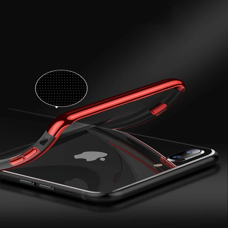 Силиконовые прозрачные мягкие чехлы для iPhone XS Max чехол X XR 6S 6 7 8Plus тонкий