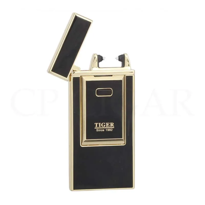 GALINER Metal Lighter Windproof Electric Arc Cigarette Lighters Usb Charging Cigar Pocket TIGER Electronic | Дом и сад