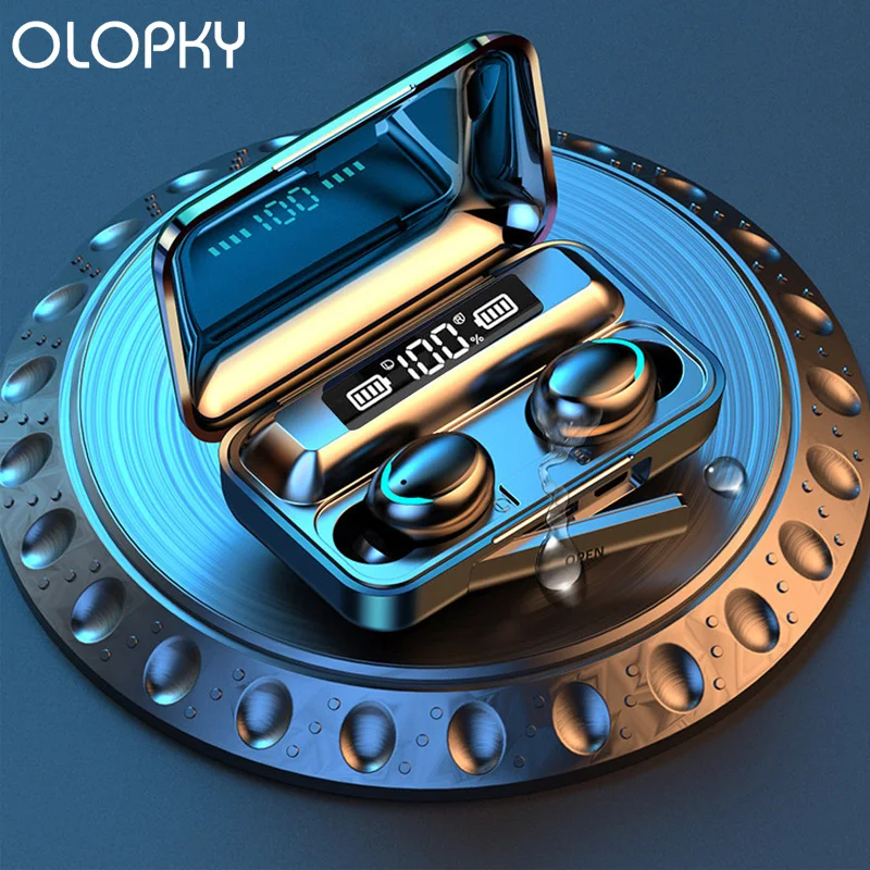 F9 наушники-вкладыши TWS с Беспроводной Bluetooth наушники гарнитура HIFI мини-In-ear