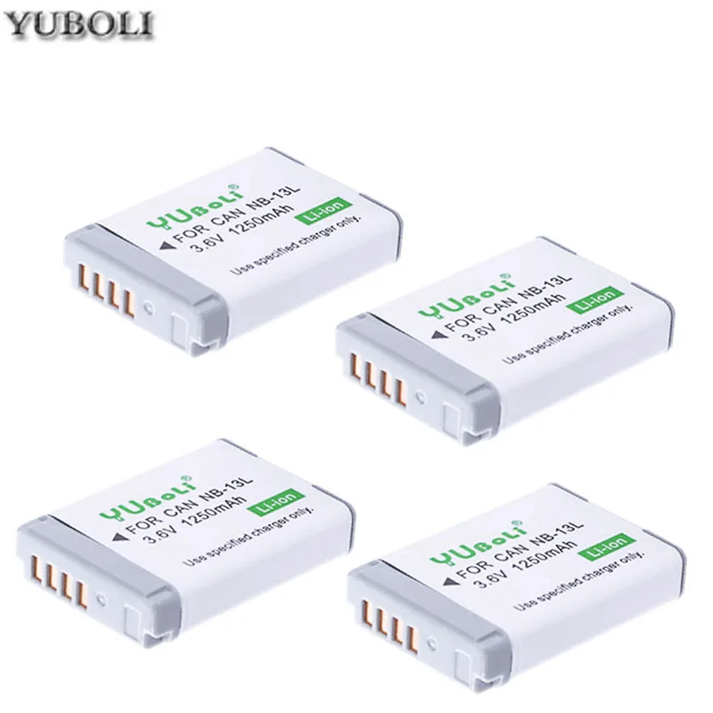 Аккумулятор NB-13L NB13L NB 13L NB 13L 1250mAh Аккумулятор для камеры Canon G5X G7X G9X G7 X Mark II SX720 HS - Цвет: 4battery