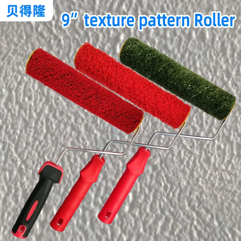 9inch Texture Roller Brush Art Paint Pattern Paint Roller for Wall Decorative Knurling Artifact Turf Carpet Silk Roller