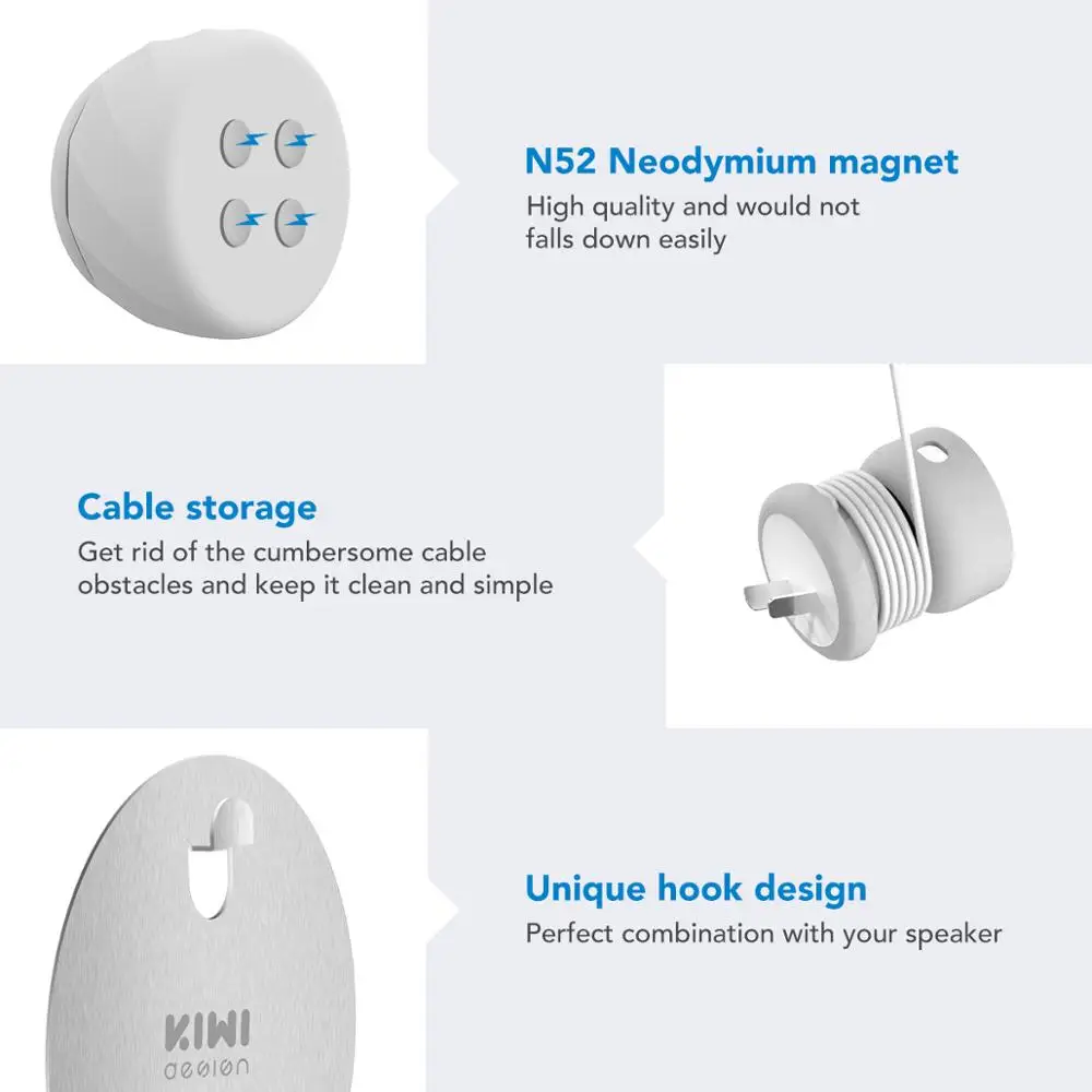 Настенный держатель KIWI для Google Nest Mini (2 е Поколение) компактное крепление экономии
