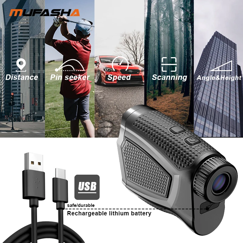 MUFASHA Гольф дальномер Охота обслуживание лазерный встроенный литиевый