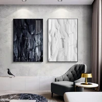 nordic wall pictures for living room dining room and aisle black white and gold feather wall art poster fashion home decoration