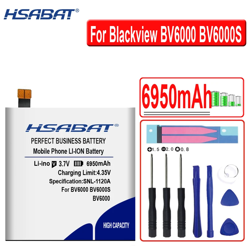 HSABAT 12000 мА/ч, Батарея для Blackview Ultra A6 BV8000 BV6000 BV6000S BV7000 BV9000 BV9500(BV7000 BV8000 BV9000 BV9500 Pro