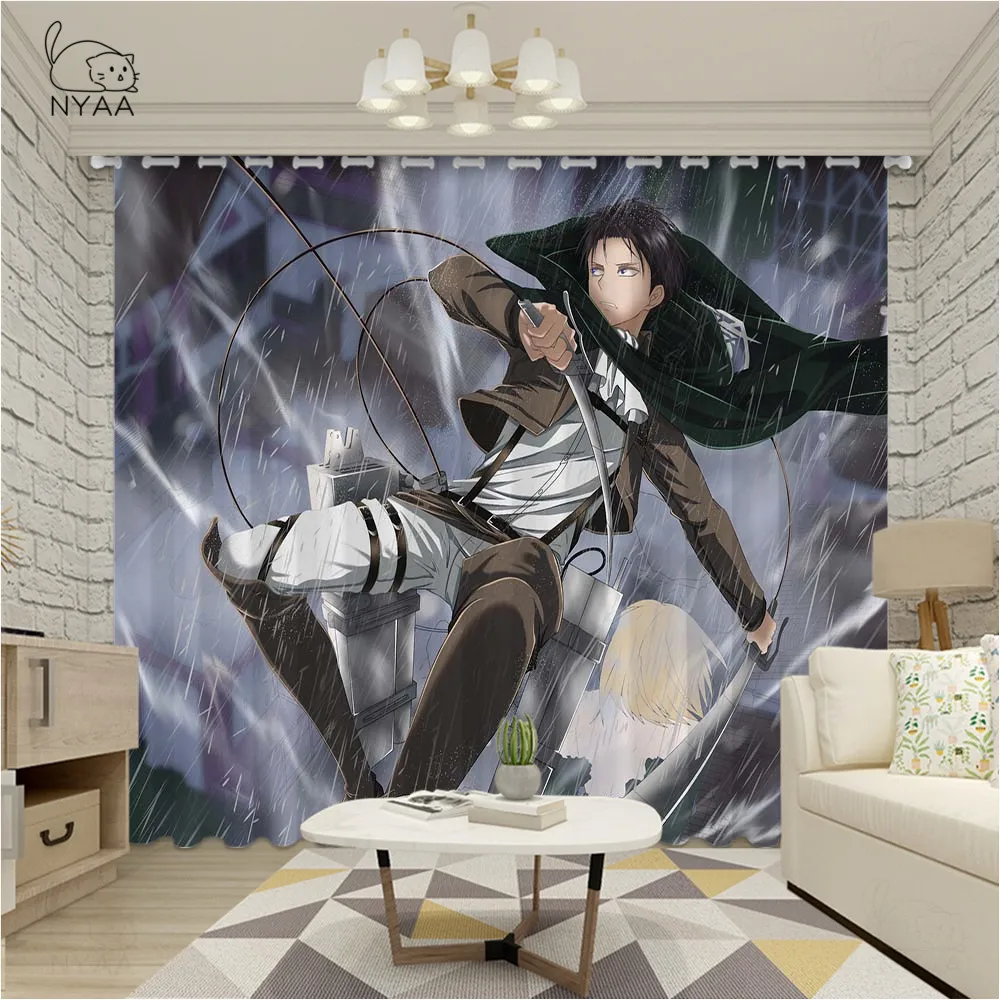 Шторы атака на Титанов занавески из ткани для окон в спальне кухне гостиной