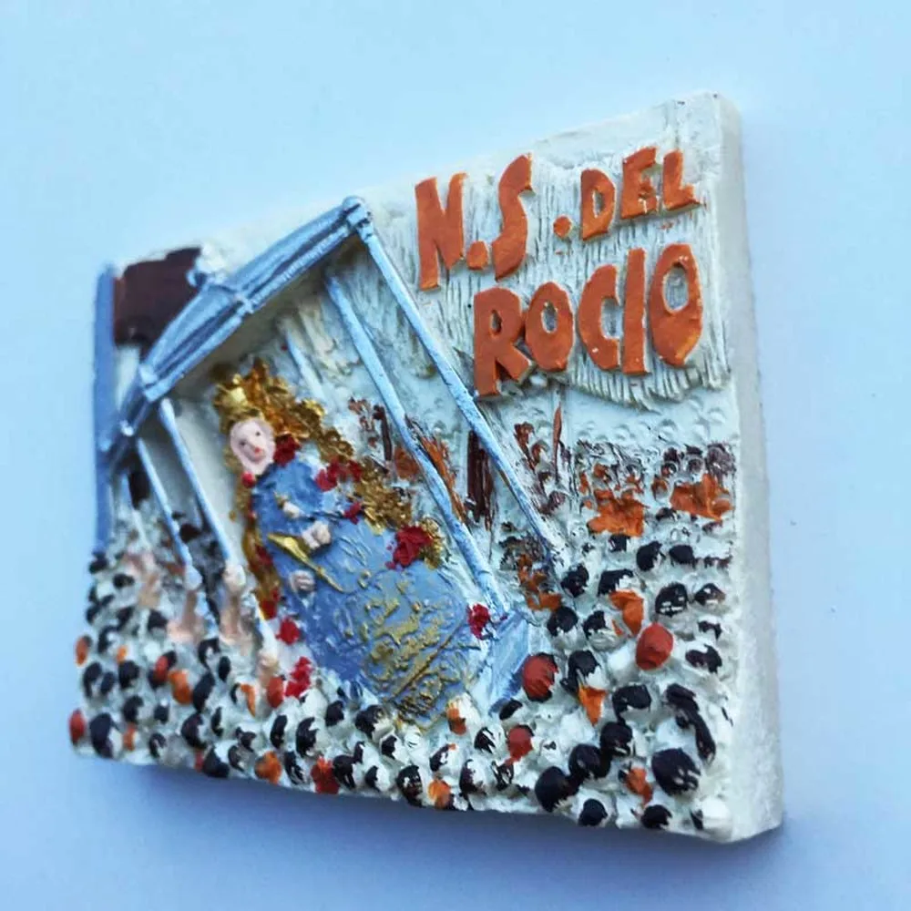 BABELEM высокое качество ручной работы Испания Virgen del Rocio 3D магниты на холодильник