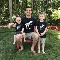 summer family matching outfits dinosaur daddy mommy and me t shirt clothes mother daughter father son boys girls cotton tops