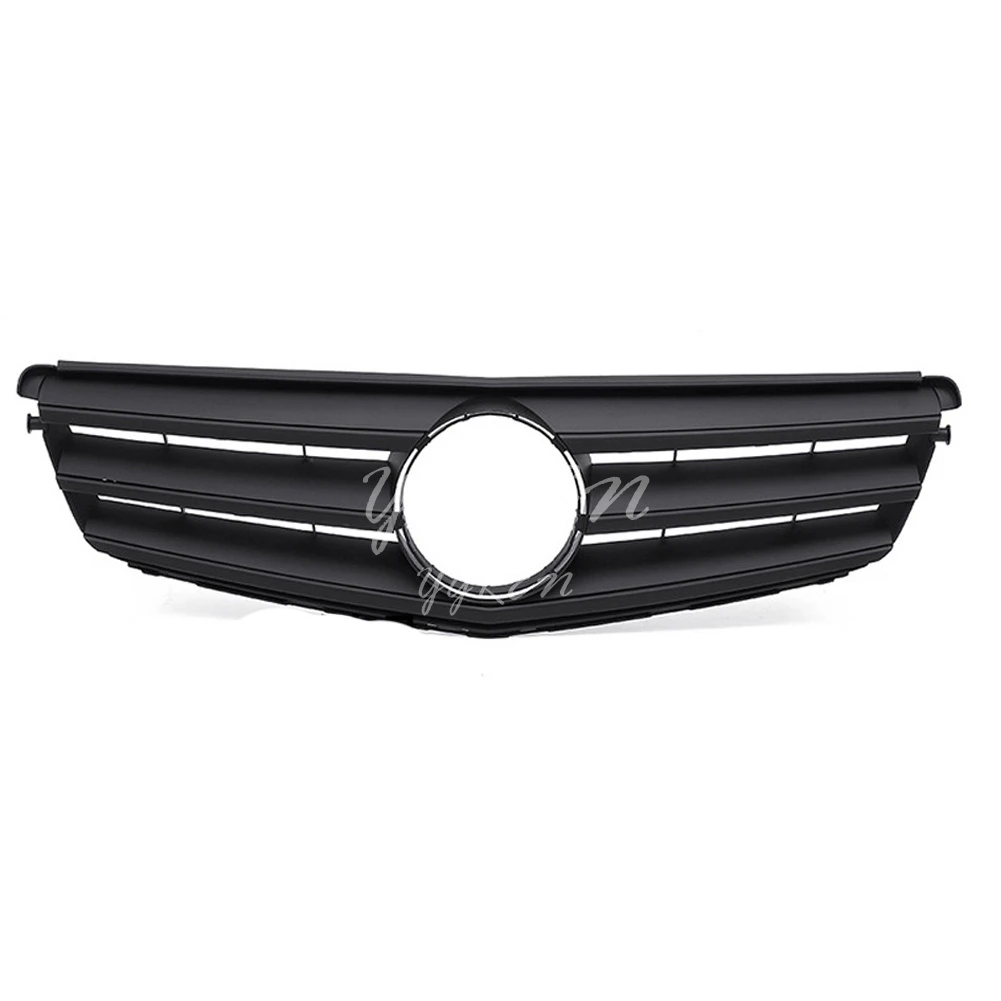 Решетка передняя черная/Серебристая для Mercedes Benz W204 2008 2009 2010 2011 2012 2013 2014 C|Гоночные
