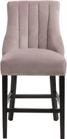 creative velvet wooden bar stool backrest chair sponge nail head art bar tall stool modern simple style high stool