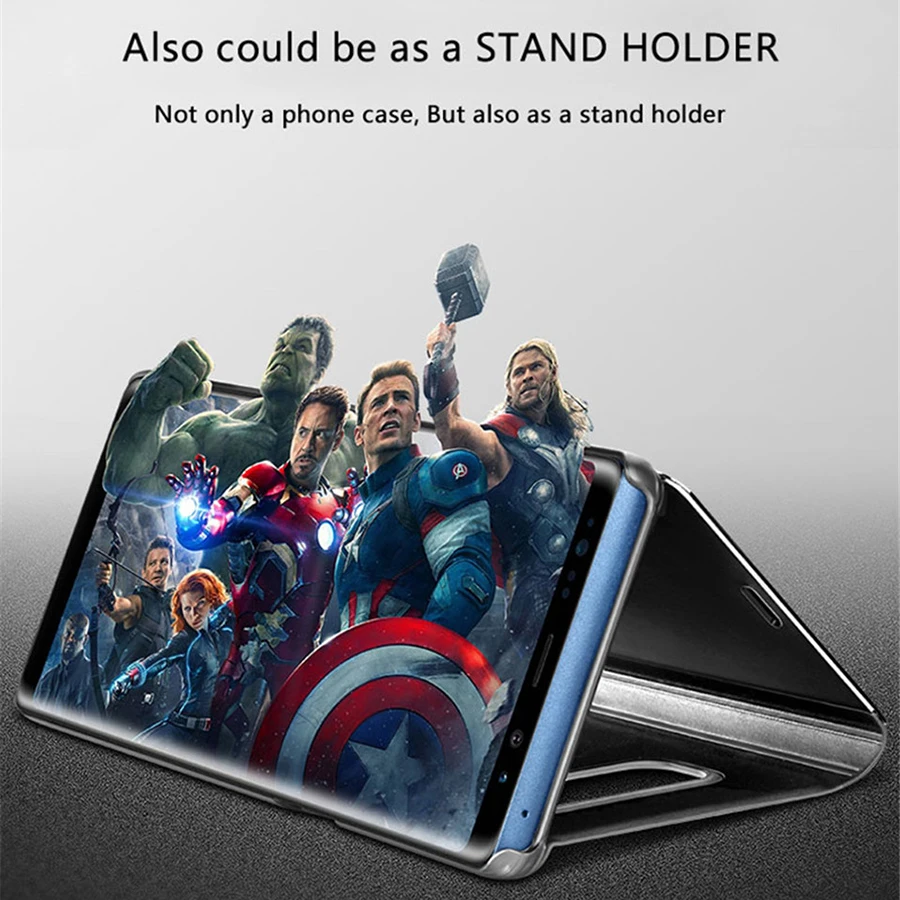 Умный флип чехол для Samsung Galaxy S9 S10 S8 Note 10 9 8 A9 A7 A8 A6 Plus 2018 5G S10E A70 A50 A8s S7 Edge M20