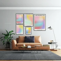 canvas gradient posters soft gradients retro aesthetics holography medieval modern colors psychedelic abstract wall art decor