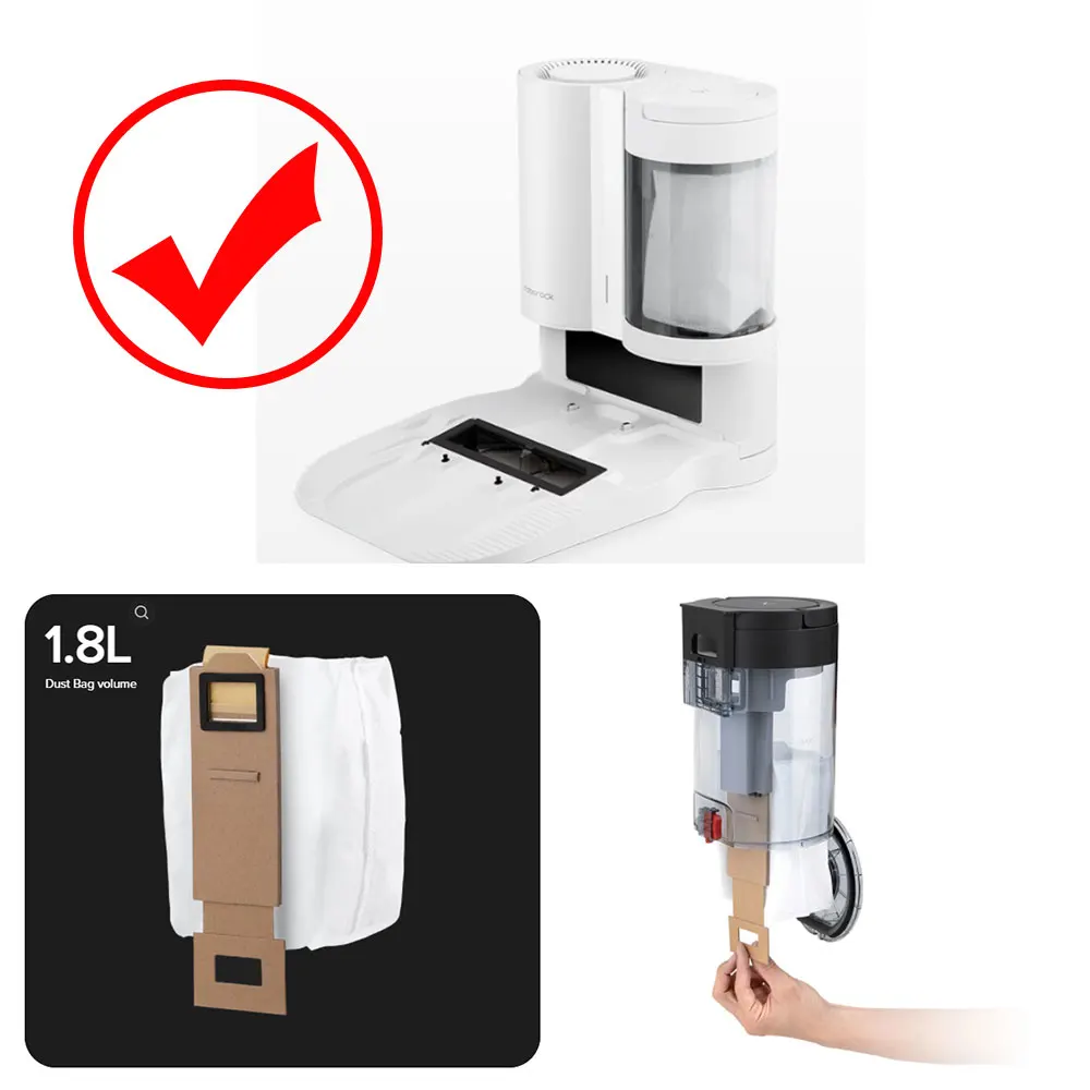 For Xiaomi Roborock S7 Series / S7 Max / T7S Plus / G10 Replacement Parts Main Side Brush Hepa Filter Mop Dust Bag Cover Kit