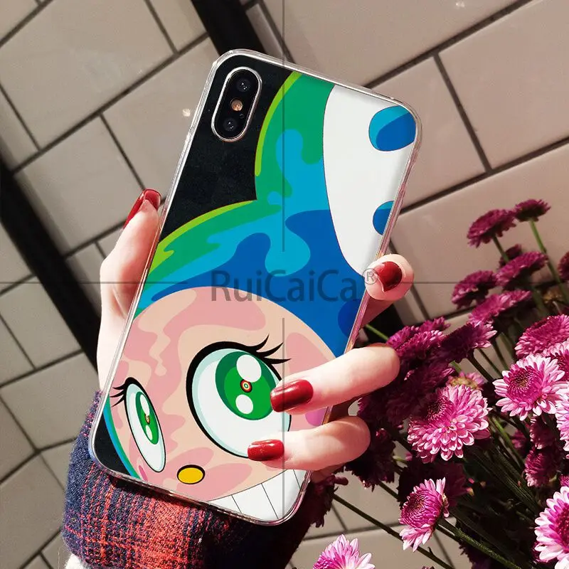 Ruicaica Takashi Murakami Sun flower eye Pattern TPU Soft Phone Cell Case for iPhone 5 5Sx 6 7 7plus 8 8Plus X XS MAX XR | Мобильные