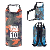 30lwaterproof outdoor swimming bag dry sack camouflage colors fishing boating kayaking storage drifting rafting bag 5l 10l 15l