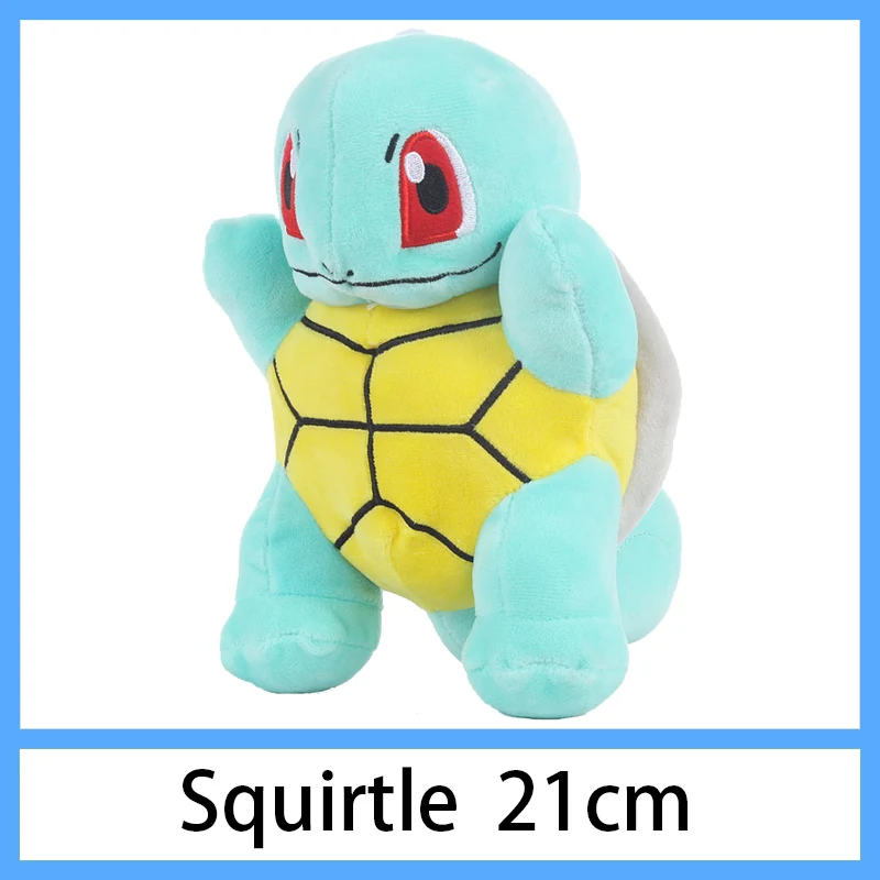 Пикачу Squirtle Charmander Bulbasaur Eevee Jigglypuff Mewtwo плюшевый снорлакс кукла мягкая чучела Подвеска Дети Детские игрушки Подарки - Цвет: Squirtle 21cm