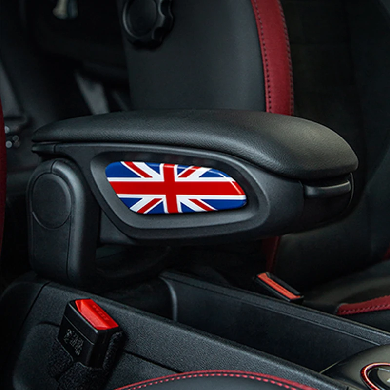 

Наклейка на подлокотник переднего сиденья автомобиля, декоративная наклейка для BMW MINI Cooper S Countryman F60, автомобильные аксессуары, модификация ...