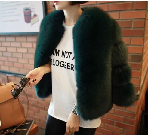 2019 Vetement зимняя женская шуба из искусственного лисьего меха плюшевая меховая