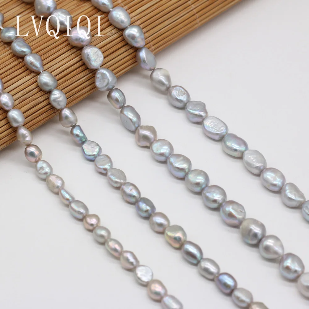 

100% Natural Freshwater Pearl Beads High Quality Grey Irregular Bead For Jewelry DIY Charm Bracelet Necklace Accessories Making