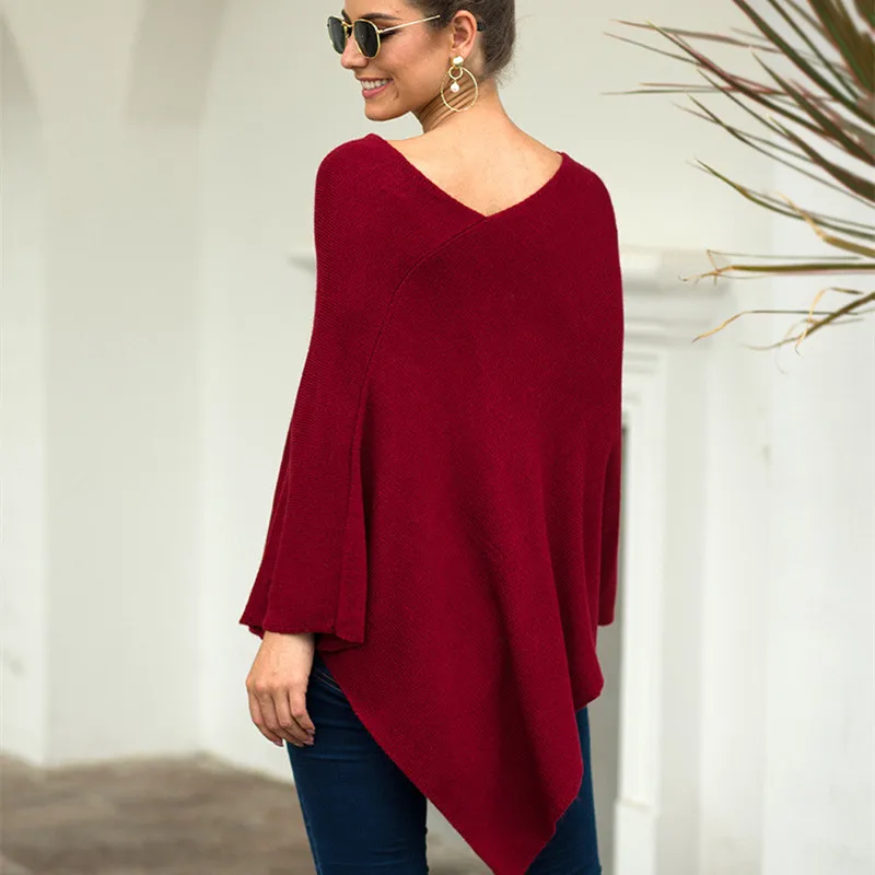 

Womens Sweaters Winter Cloak 2020 Korean Fashion Casual Sweater Women Pullover Long Sweater