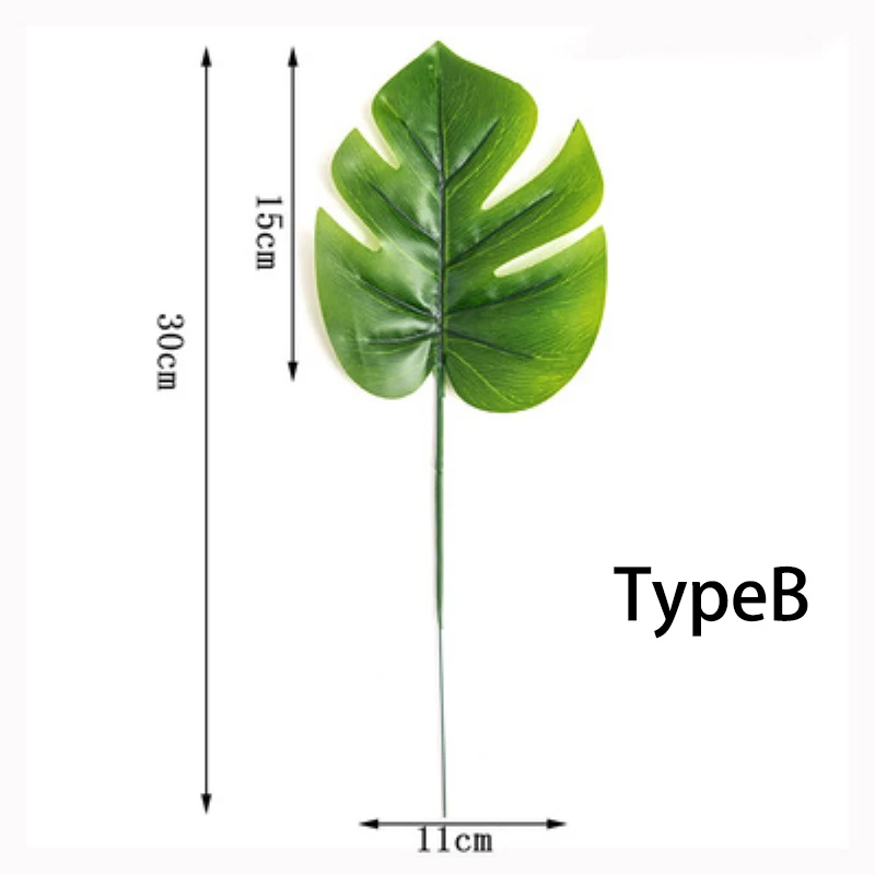 Фон для фотосъемки с тропическими пальмами и искусственными листьями 5