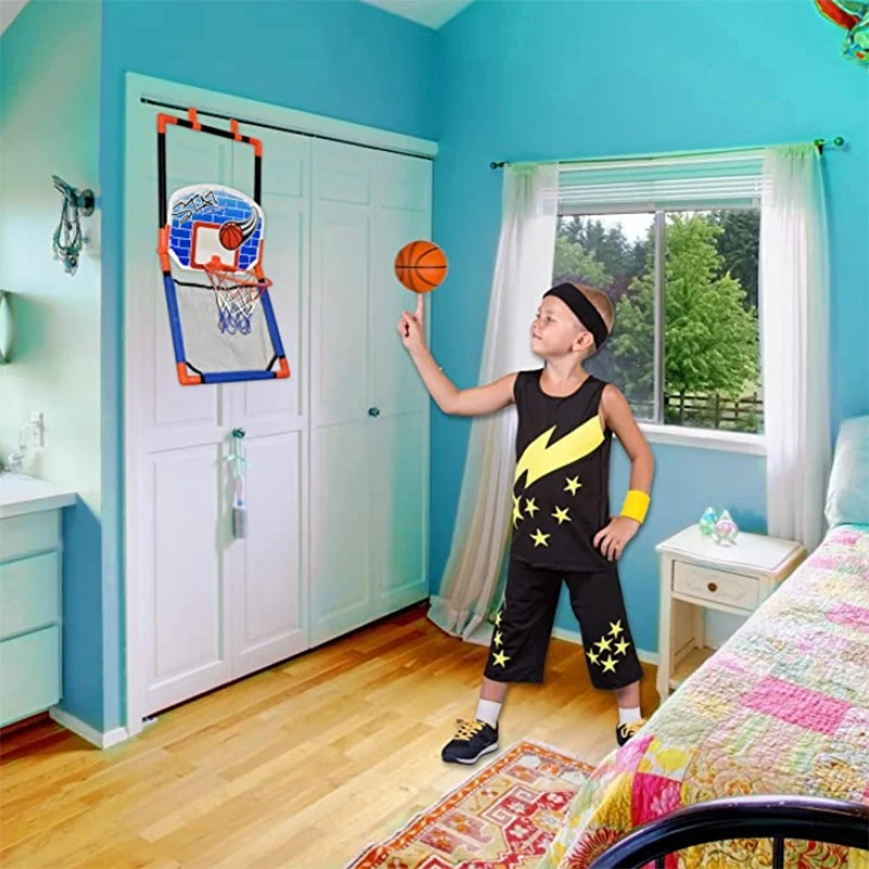 

2 in 1 Basketball Hoop for Kids,Over the Door and Floor Basketball Play Set Boys and Girls Outdoor and Indoor Sport