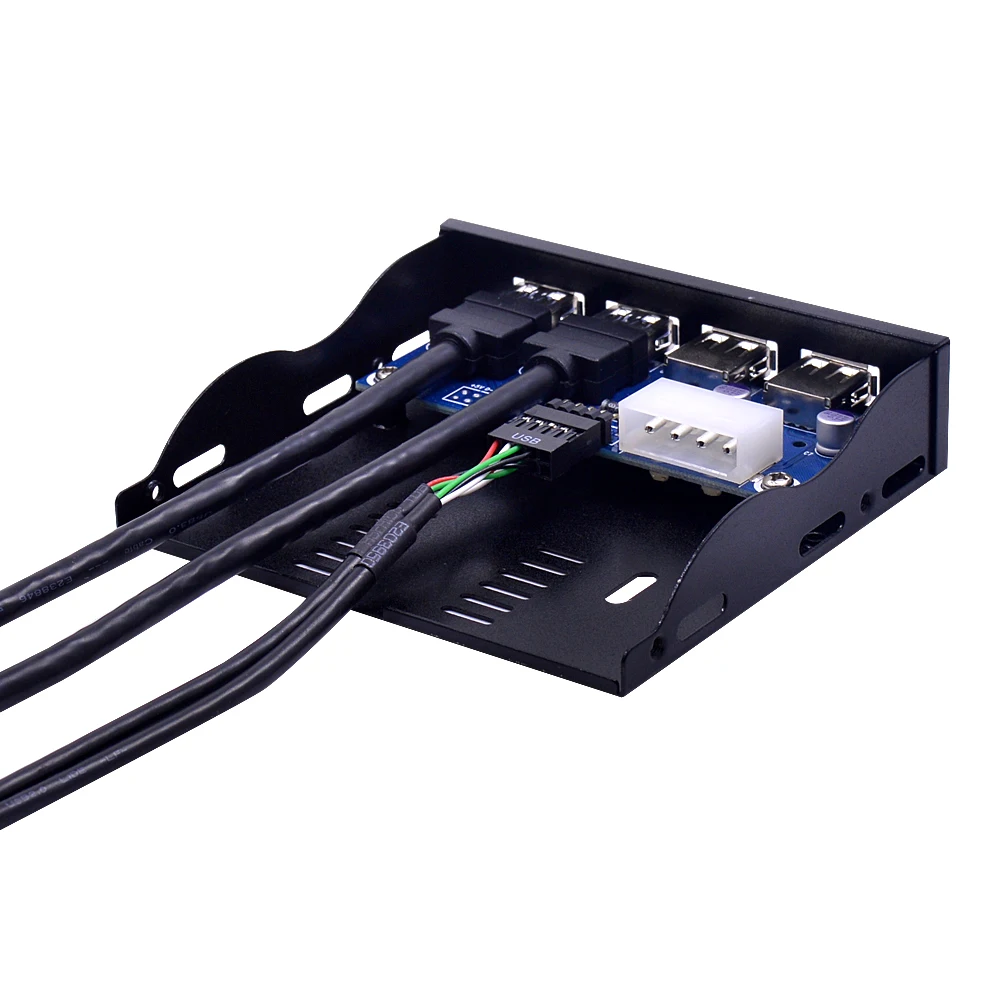CHIPAL Настольный ПК 3,5 дюймов флоппи-отсек 4 порта USB 2,0 USB 3,0 Передняя панель концентратор USB3.0 сплиттер внутренний комбинированный кронштейн адаптер
