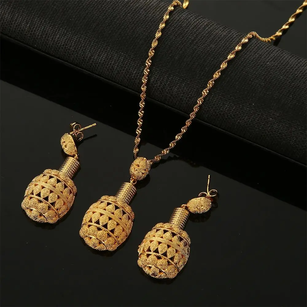 Женский ювелирный комплект из колье и серёг в арабском стиле|Ювелирные наборы| |